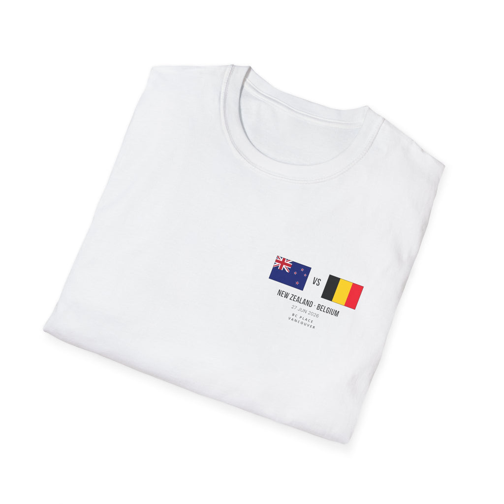 World Cup 2026 T-Shirt | New Zealand vs Belgium | Group Stage Soccer Tee | Unisex Fan Gift