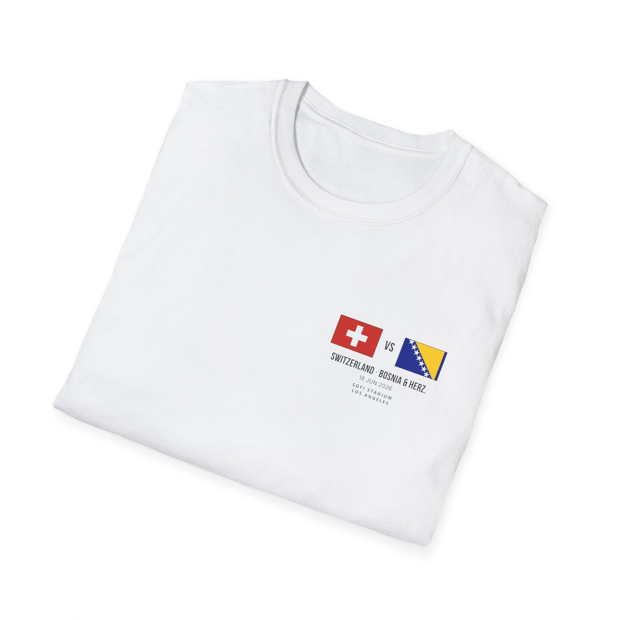 World Cup 2026 T-Shirt | Switzerland vs Bosnia and Herzegovina | Group Stage Soccer Tee | Unisex Fan Gift