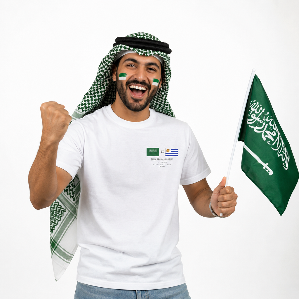 World Cup 2026 T-Shirt | Saudi Arabia vs Uruguay | Group Stage Soccer Tee | Unisex Fan Gift