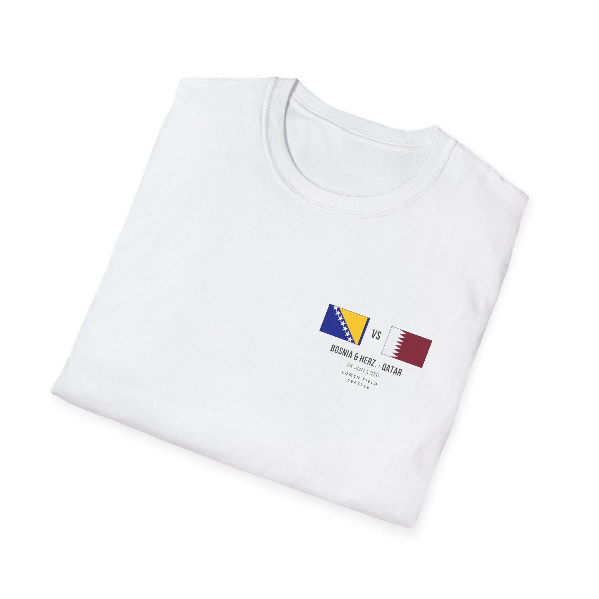World Cup 2026 T-Shirt | Bosnia and Herzegovina vs Qatar | Group Stage Soccer Tee | Unisex Fan Gift