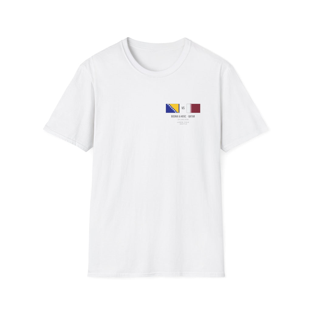 World Cup 2026 T-Shirt | Bosnia and Herzegovina vs Qatar | Group Stage Soccer Tee | Unisex Fan Gift