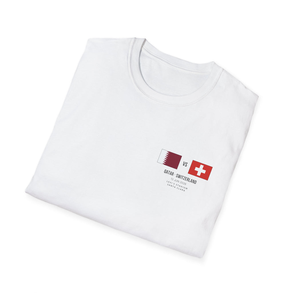World Cup 2026 T-Shirt | Qatar vs Switzerland | Group Stage Soccer Tee | Unisex Fan Gift