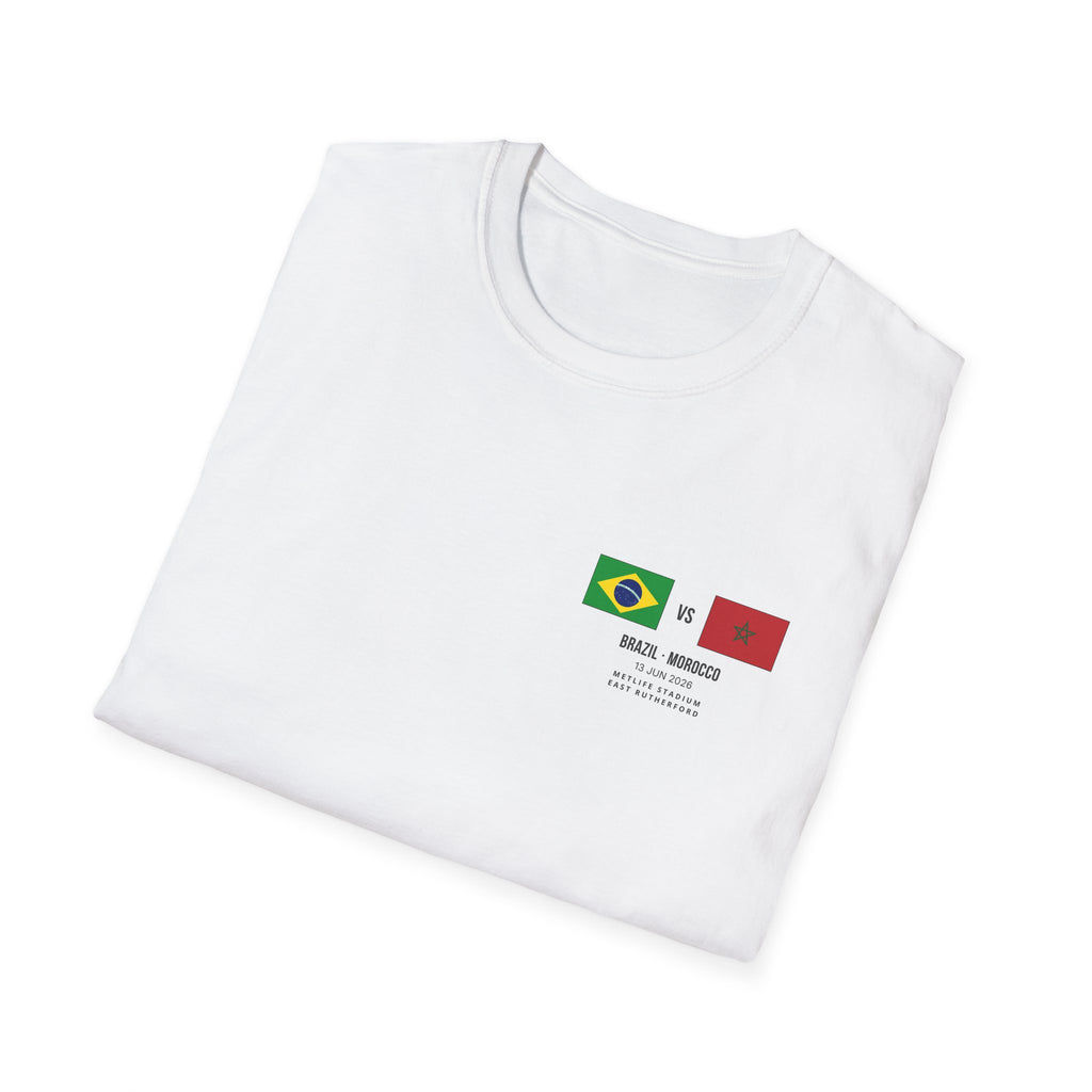 World Cup 2026 T-Shirt | Brazil vs Morocco | Group Stage Soccer Tee | Unisex Fan Gift