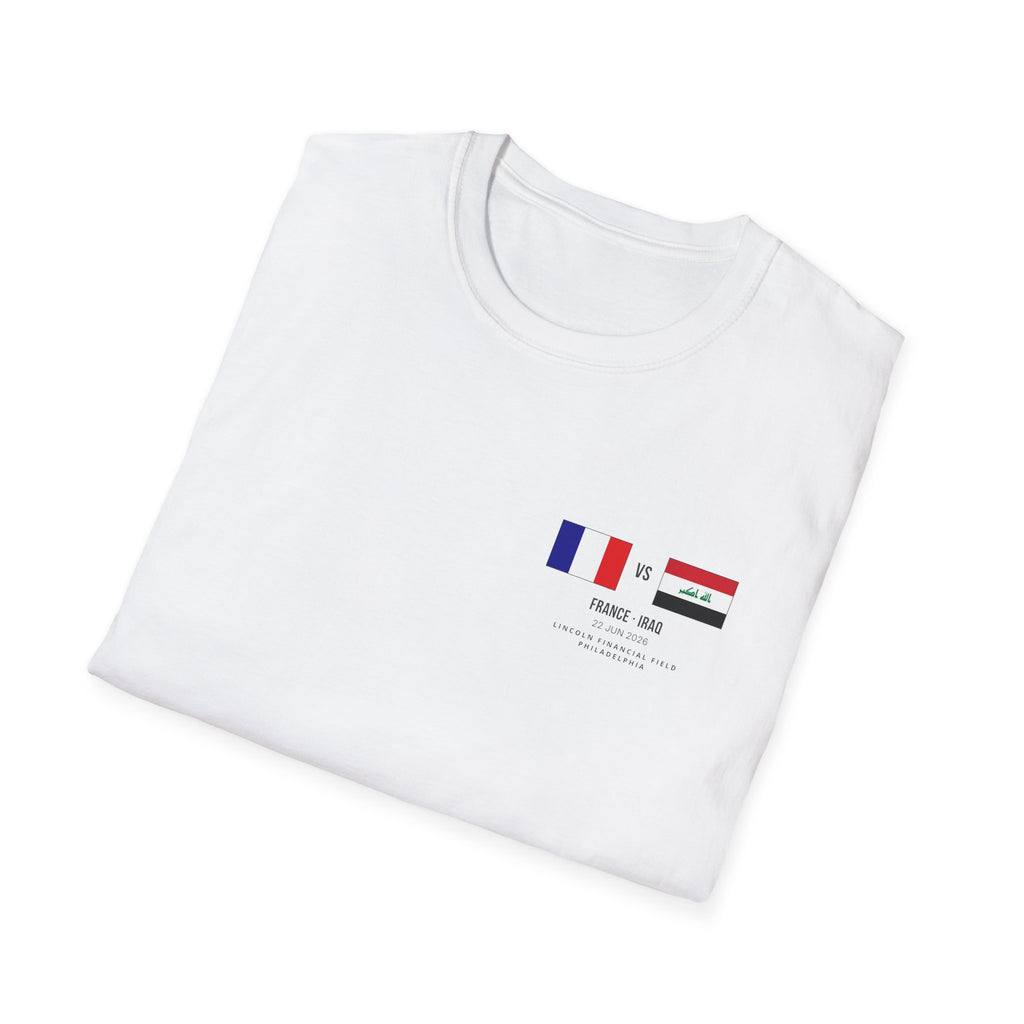 World Cup 2026 T-Shirt | France vs Iraq | Group Stage Soccer Tee | Unisex Fan Gift